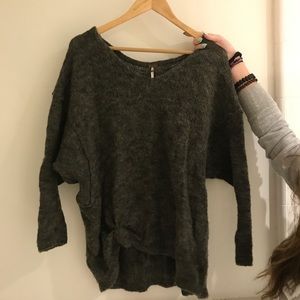 Free people forest green sweater